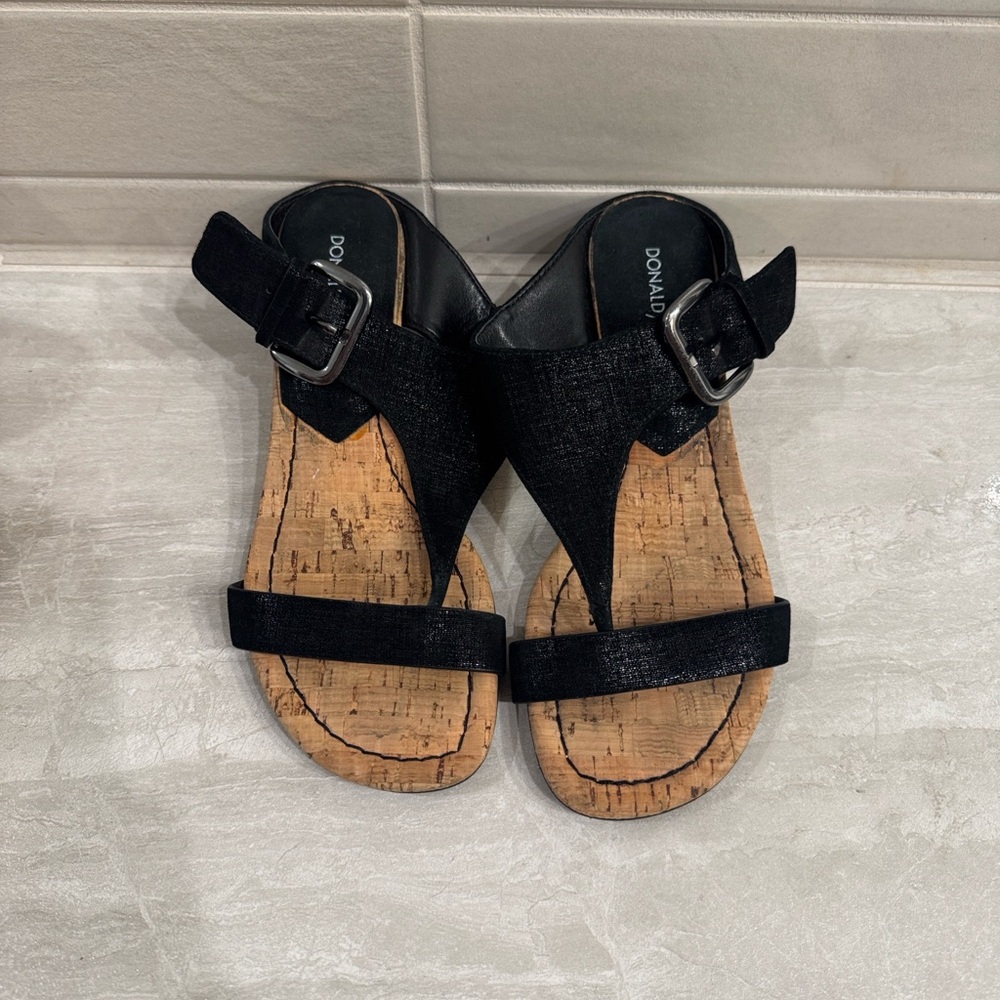 Donald J. Pliner Black Dylan Sandals